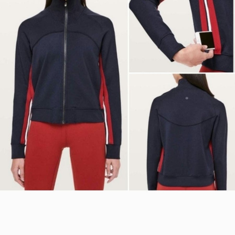 Lululemon Navy Blue Jacket Cover Your Tracks Sz6